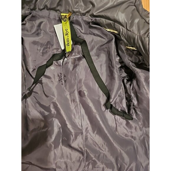 SOIA & KYO Grey Brushed Down Puffer Long Coat Jacket Sz XS EUC - Picture 9 of 13